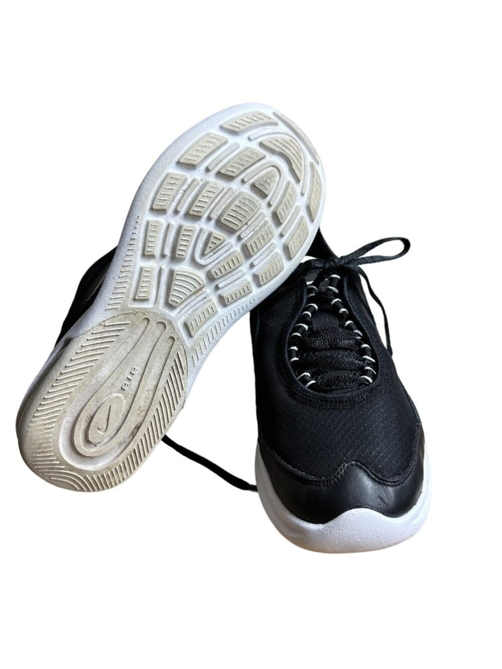 Nike Size 7 Womens Air Max Lace Up Running Shoes Black/White - Picture 11 of 11
